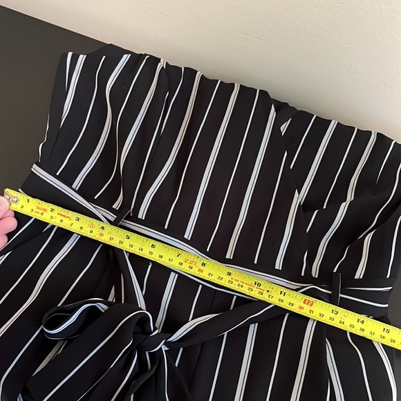 Banana Republic Factory Tailored Black and White Stripe Romper - Picture 13 of 15